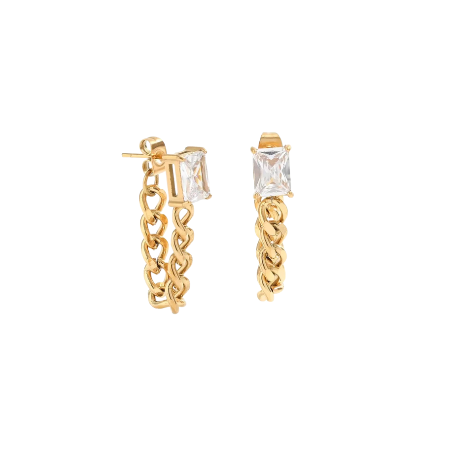 SHAE Chain Drop Studs