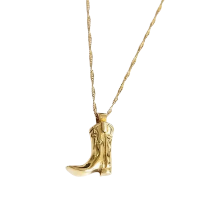 TAYLOR Boot Necklace 18k Gold Plated