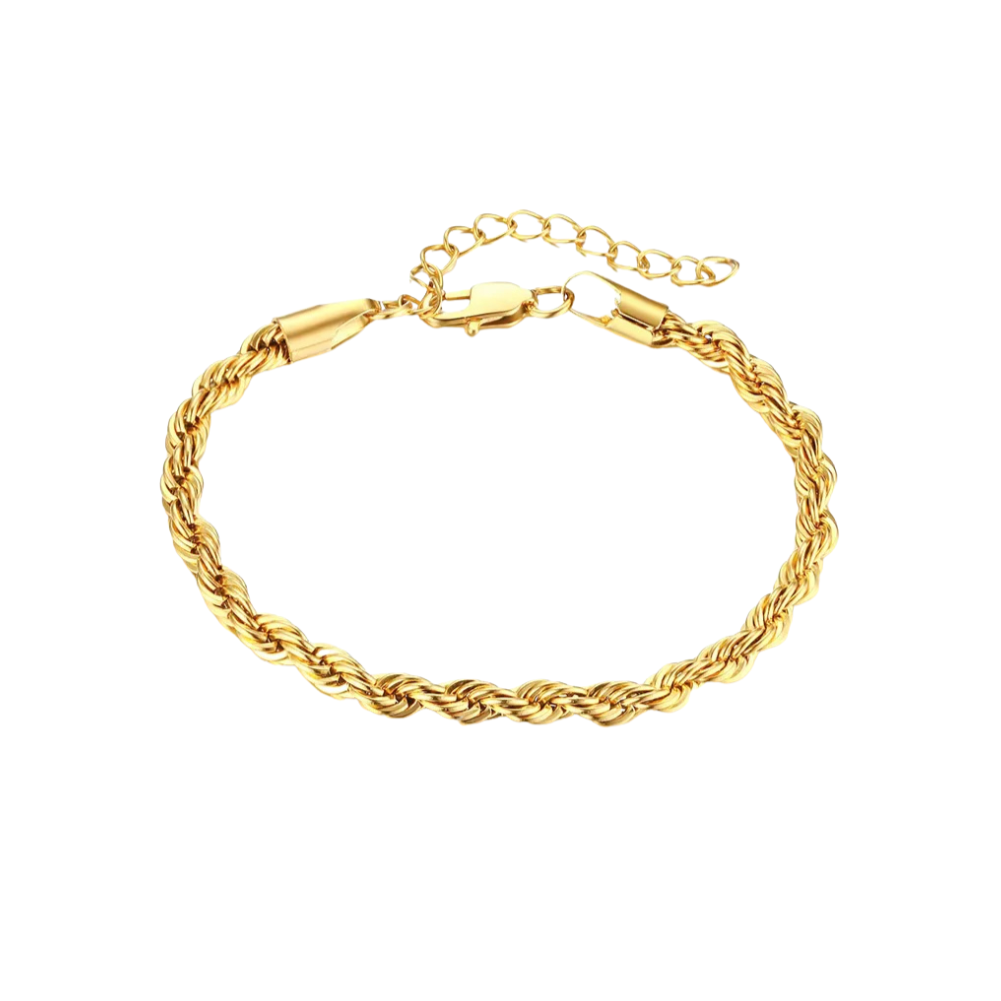 POPPIE Gold Twisted Chain Bracelet