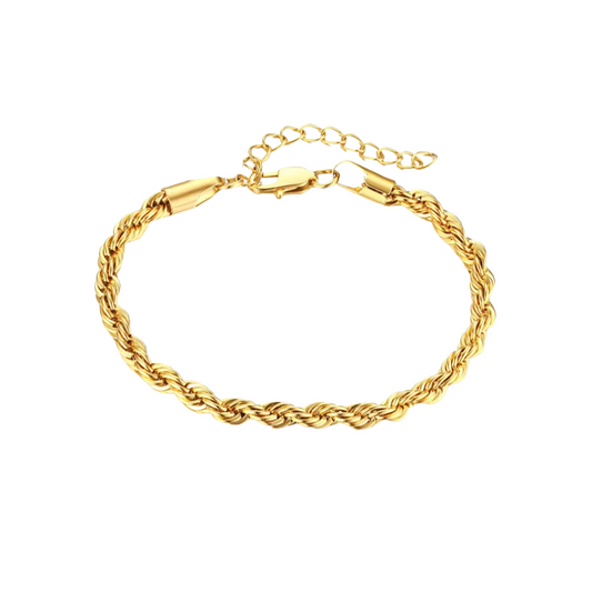 POPPIE Gold Twisted Chain Bracelet