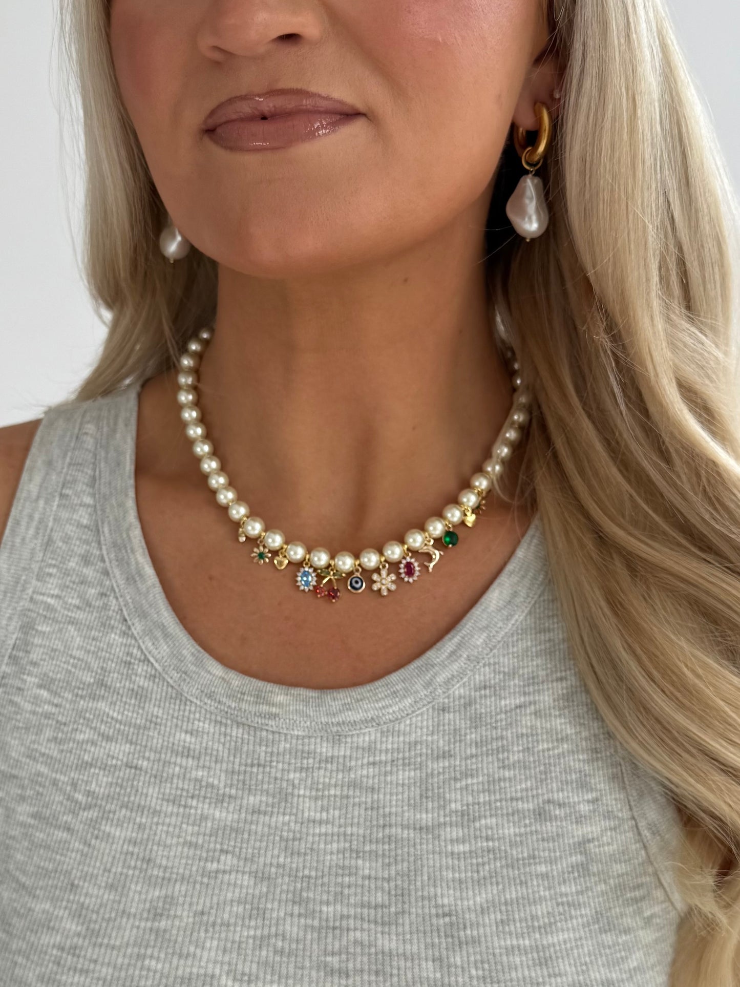 MARNIE Pearl Charm Necklace