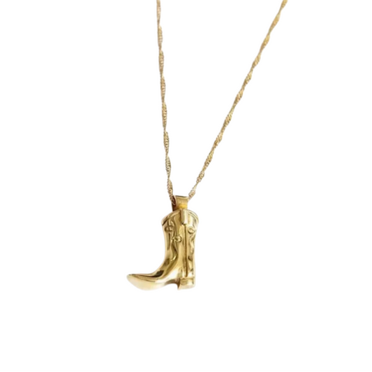 TAYLOR Boot Necklace 18k Gold Plated