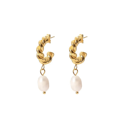 CLAUDIA Freshwater Pearl Hoops