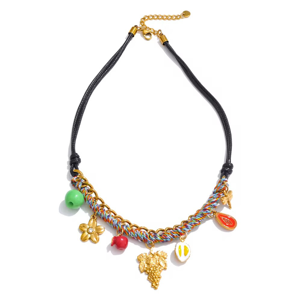 TORI Braided Charm Necklace