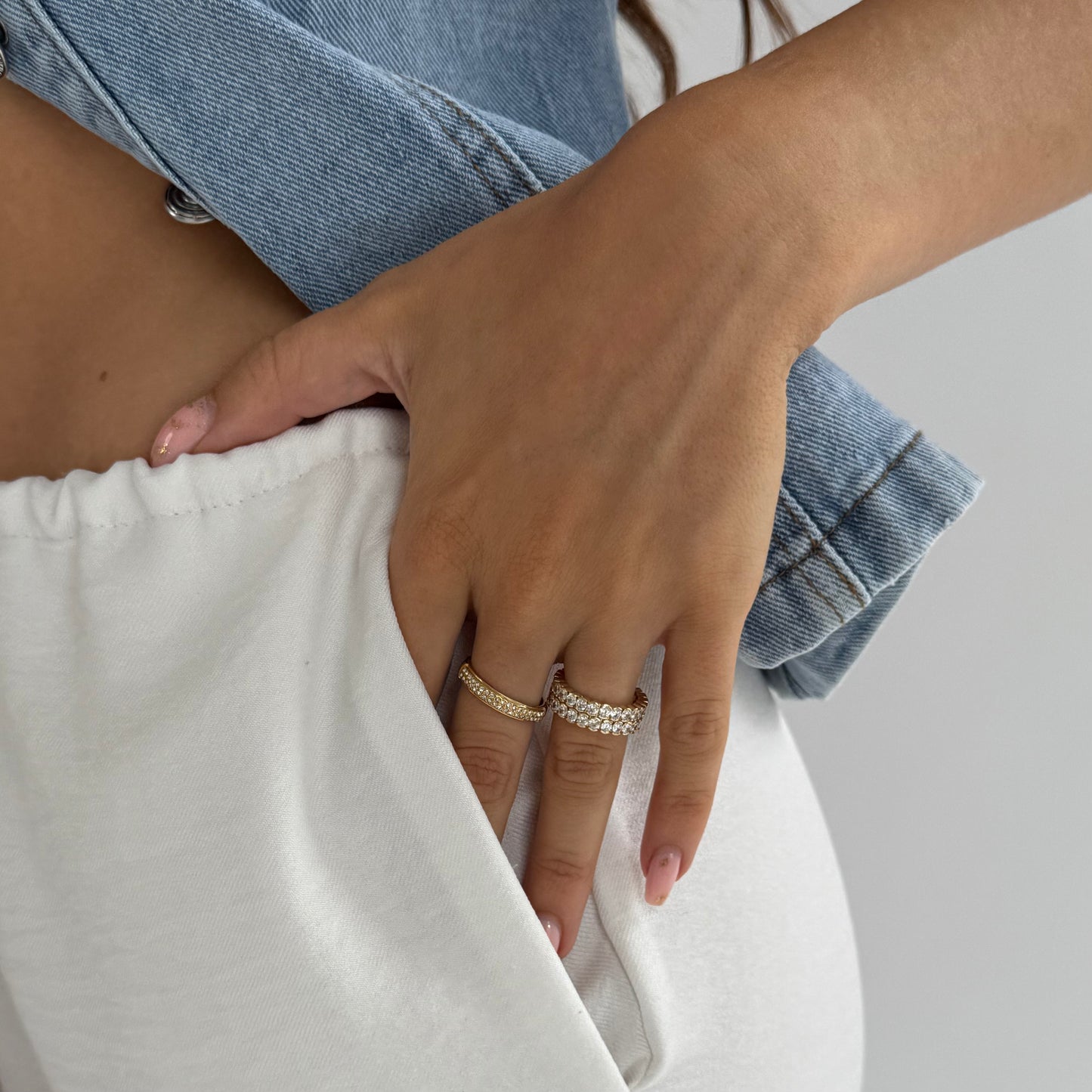 ACE Gold Stacking Ring